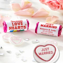 Personalised Mini Love Hearts Wedding Favours/Sweets 01