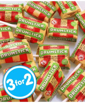 2kg Drumstick Lollies Strawberry and Cream