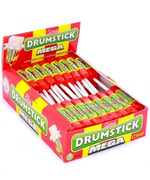 36 Original Raspberry and Milk flavour Mega Drumstick lollies