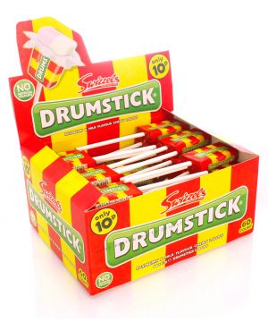 A Box of 60 Original Milk and Raspberry flavour Drumstick lollies