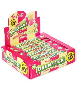 Box of 60 Drumstick Rhubarb and Custard Flavour chew bars