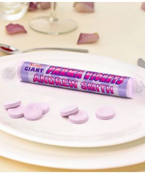 Personalised Giant Parma Violets Place Name Settings